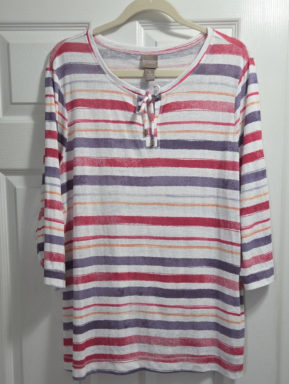 Chico's Multi Color Stripe Tunic